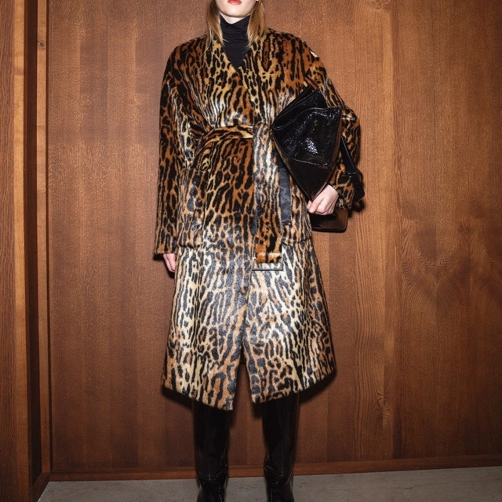 Leopard Print Women's Coat